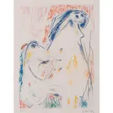 Proposition enceinte - 1971 by Asger Jorn, Pointe sèche et eau-forte en couleurs, signée, datée "71" et numérotée 89/100, sold Dec 2018