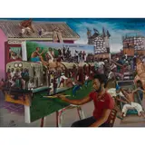 Le quotidien kinois by JP Mika, 2013, Huile sur toile, sold May 2019