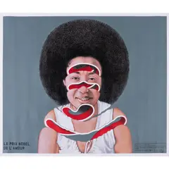 Prix Nobel de l'Amour by Chéri Samba, 2004, Acrylique sur toile, sold May 2019