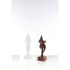 Sîndya by Abou Traoré, Bronze à la cire perdue, socle en bois, sold May 2019