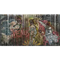 Mami Wata by Mederic Turay, 2016, Acrylique, huile, pastel et paillettes sur toile, sold May 2019