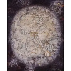 L'espace doublé by Key Sato, 1969, Huile sur toile, sold May 2019
