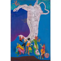 L'orchestre by Gérard Guyomard, 1967, Acrylique sur toile, sold May 2019