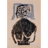 Hoy, después de ir a la iglesia..., planche 7 by Antonio Saura Atarés, Sérigraphie en couleurs sur vélin crème,, sold Jun 2019