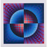 Relat, issue du portefeuille Vi-Va - 1978 by Victor Vasarely, Sérigraphie en couleurs sur papier fort,, sold Jun 2019