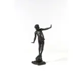 Jeune garçon debout sur une outre by Gabriele Parente, Bronze patiné, sold Jul 2019