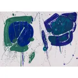 SF-318, Blue Green - 1963 by Sam Francis, Lithographie en couleurs sur papier BFK Rives, toutes marges, pleines pages, sold Dec 2019