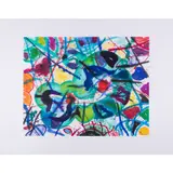 SFE-078 RC, Trietto 5- 1991 by Sam Francis, Aquatinte en couleurs sur papier Fabriano, toutes marges, sold Dec 2019