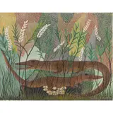Sans titre (crocodiles), décembre 1957 by Pilipili Mulongoy, Huile sur toile, sold Nov 2019
