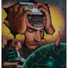 Google by Amani Bodo, 2014, Acrylique sur toile, sold Nov 2019