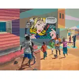 Africa today by William Tagne Njepe Twilliam, 2019, Acrylique sur toile, sold Nov 2019