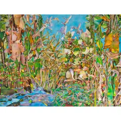 Tropical garden 2 by Joseph Ntensibe, 2019, Huile sur toile, sold Nov 2019