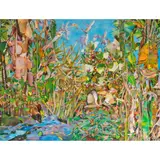 Tropical garden 2 by Joseph Ntensibe, 2019, Huile sur toile, sold Nov 2019