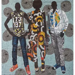 Small ponds by Peter Ngugi, 2019, Huile sur toile, sold Nov 2019