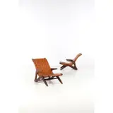 Linha Z by José Zanine Caldas, Bois lamellé, métal et cuir, sold Oct 2019