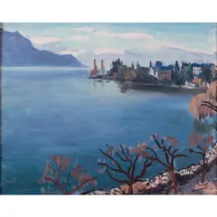 Brumes sur le lac léman, Montreux by Albert Marquet, 1937, Huile sur panneau, sold Dec 2019