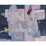 Composition abstraite by Jean Rustin, 1968, Huile sur toile double face, sold Dec 2019