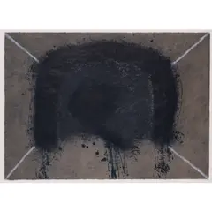 Maqueta del gravat "L'arc by Antoni Tàpies, 1975, Gouache sur papier gaufré signé en bas à droite, sold Dec 2019