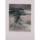 Issue de La peau des choses - 1968, (Agerup 187) by Zao Wou-ki, Eau-forte et aquatinte en couleurs sur papier vélin, toutes marges, sold Dec 2019