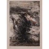 Sans titre - 1963, (Agerup 154) by Zao Wou-ki, Eau-forte et aquatinte en trois couleurs, toutes marges, sold Dec 2019