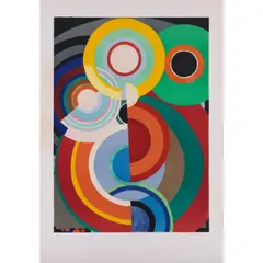 Automne - circa 1965 by Sonia Delaunay, Lithographie en couleurs sur papier vélin, toutes marges, sold Dec 2019