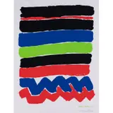 New York - 1992 by Sonia Delaunay, Sérigraphie en couleurs sur coton, sold Dec 2019
