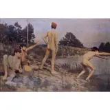 Thomas Eakins Swimming Hole - 1966-1968 by Alain Jacquet, Sérigraphie en couleurs sur mansonite, sold Dec 2019