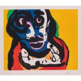 Visage - 1975 by Karel Appel, Eau-forte en couleurs, et carborundum sur papier vélin, toutes marges, sold Dec 2019