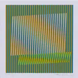 Induction chromatique, 3-AED - 1998 by Carlos Cruz-Diez, Sérigraphie en couleurs sur papier lisse, toutes marges, sold Dec 2019