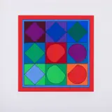 Beryl - Circa 1980 by Victor Vasarely, Sérigraphie en couleurs, signée, sold Dec 2019