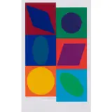 Marsan II - Circa 1980 by Victor Vasarely, Sérigraphie en couleurs, signée, sold Dec 2019