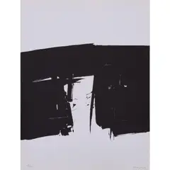 Composition - circa 1972 by André Marfaing, Sérigraphie en noir, signée et numérotée 79/100, sold Dec 2019
