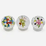 Three Glass Paperweights by Paul Stankard, sold May 2017