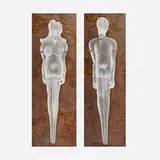 Two Glass Sculptures by Richard Jolley, sold May 2017