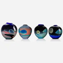 Four Moon Vases by John Lewis, sold May 2017
