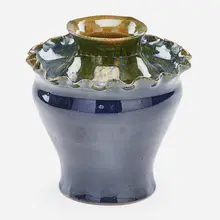 Vase With Ruffled Shoulder by George E. Ohr, sold May 2017
