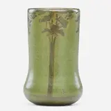 Maude Milner and Sarah Tutt for Marblehead Pottery, Rare Vase W/ Pine Trees