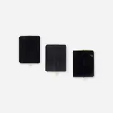 Wall sconces, set of three by Charlotte Perriand, 1963, plastic, enameled steel, sold Mar 2023