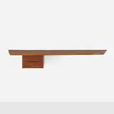 Wall-mounted shelf by George Nakashima, c. 1978, American black walnut, sold Mar 2023