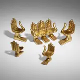 Collection of miniature Hand Foot models by Pedro Friedeberg, c. 1970, carved and gilt Mexican mahogany, sold Mar 2023