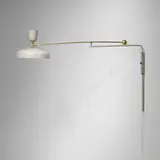 Wall lamp, model G1 by Pierre Guariche, 1951, enameled aluminum and steel, brass, sold Mar 2023