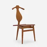 Valet chair by Hans J. Wegner, 1953, teak, white oak, brass, sold Mar 2023