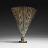 Untitled (Spray) by Harry Bertoia, c. 1975, stainless steel wire, bronze, sold Mar 2023