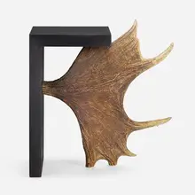 Stag T by Rick Owens, c. 2016, lacquered wood, moose antler, sold Mar 2023