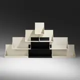 Uno Sull'altro bookshelf, model LB52 by Ugo La Pietra, 1970, painted wood, sold Mar 2023
