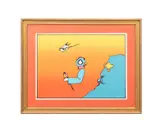 Cosmic Ride with Birds" - 1972 by Peter Max, serigraph in colors on Arches paper, sold Jun 2025