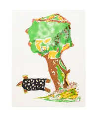 Turtle Dove" - 1980 by Benny Andrews, lithograph on paper, sold Jun 2025