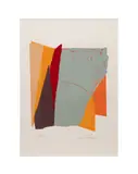 Red Line II" - circa 1979 by Larry Zox, screenprint on paper, sold Jun 2025