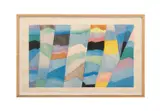 Forest Byobu" - 1980 by Ansei Uchima, woodblock on paper, sold Jun 2025