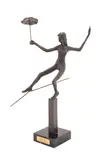 La Cuerda Floja" or "The Tightrope" - last quarter 20th century by Victor Salmones, bronze, sold Jun 2025